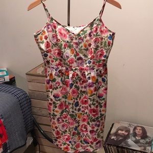 Madewell Silk Floral Cami Snapdragon strap dress.